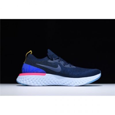 Nike Epic React Flyknit College Lacivert / Mavi Koşu Ayakkabısı Türkiye - 9OY94U4E